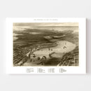 Vintage Map of New Orleans, Louisiana 1863
