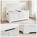 Cloud White LargeCapacity Storage Bench Hinges Chest