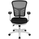Black Mesh Executive Office Chair With Adjustable Arms