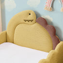 Cute Dinosaur Shaped Bed With Safety Guardrail, Toddler Frame