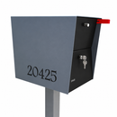 UpTown Box Locking Package Dropbox in TEXTURED GRAY METALLIC - Modern Mailbox