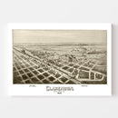 Vintage Map of Clarendon, Texas 1890