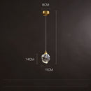 All Copper Light Luxury Crystal Chandelier Modern Minimalist Restaurant Three-Head Chandelier