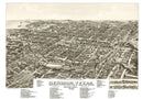 Vintage Map of Denison, Texas 1886