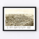 Vintage Map of Hone Grove, Texas 1885
