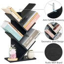 4 Tier Tree Bookshelf Floor Standing Bookcase Home