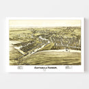 Vintage Map of Ashtabula Harbor, Ohio 1896