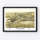 Vintage Map of Ashtabula Harbor, Ohio 1896