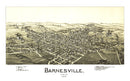 Vintage Map of Barnesville, Ohio 1899