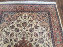 4x6 Handmade Top Quality Pakistani Floral Wool Rug Veg Dyes Carpet Beige Salmon
