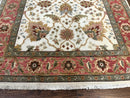 Flatweave Soumak Rug 6x9, Nourison Rug, Wool Handmade, Floral, Ivory