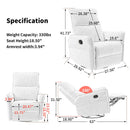 360° Modern Small Rocking Swivel Recliner Chair With Side Pocket