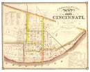 Vintage Map of Cincinnati, Ohio 1841