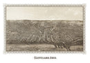 Vintage Map of Cleveland, Ohio 1887