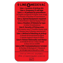 9 Line MedEvac Decal - U.S. Military Truncated Medical Evacuation Reference Sticker & CPR