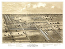 Vintage Map of Camp Chase, Ohio 1860