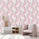 Modish Pink Flowers Wallpaper Vogue