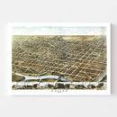 Vintage Map of Dayton, Ohio 1870