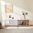 Furniture Style Cat TV Stand  With Storage and Removable sliding door