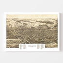 Vintage Map of Findlay, Ohio 1889