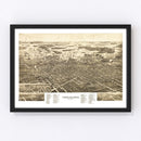 Vintage Map of Findlay, Ohio 1889