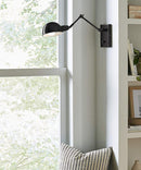 Adesso 12"H Swing Arm LED Wall Lamp Black Metal Finish