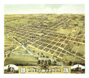 Vintage Map of Mount Vernon, Ohio 1870