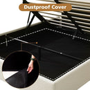 Queen Size Lift Up Storage Bed Curved Headboard Upholstered