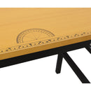 Portable Folding Work Table with Measuring Tape and Angle Finder, Black Steel, 39x23.6x29 inches