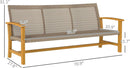 Spacious Wicker Outdoor Couch for Three Comfortable Seats