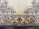 Ivory Needlepoint Rug 8x10, Wool Handmade Carpet