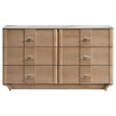 Leanne 6-drawer Sinter Stone Top Dresser Cabinet Light Oak