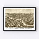 Vintage Map of South Bend, Indiana 1874