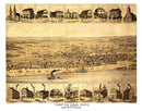 Vintage Map of Tell City, Indiana 1870