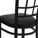 Hercules Series Window Back Restaurant Chair Black