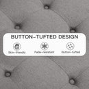Grey Tufted Storage Ottoman With Tray Square Coffee Table