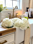 Bundle of 3 Artificial Real Touch Hydrangea Stem