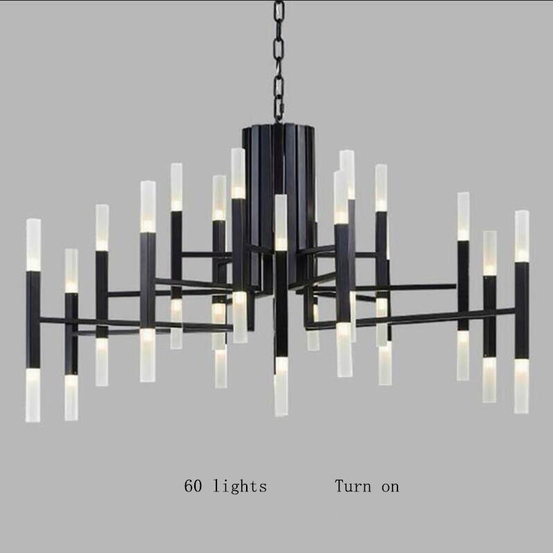 Mirodemi® Gold/Black Postmodern LED Chandelier For Living Room, Lobby, Restaurant