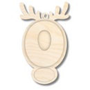 Unfinished Wood Layered Letter and Number Reindeer Ornaments | A-Z | 0-9 | 3 Piece | 6" Tall | 1/8" Wood | Wood Craft DIY