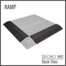Deck Tile Ramp Edge - for Premium WPC Interlocking Tiles | DECKO (11.8" x 3.1" x 0.8") - (One Piece)