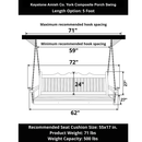Keystone Amish Co. 5 Foot York Composite Porch Swing, Cherry Wood