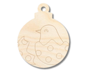Unfinished Wood Etched Chick in Egg Ornament Shape | Paint By Line Crafts | up to 30" DIY