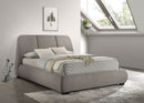 Mokena 46-inch Upholstered Queen Platform Bed Taupe