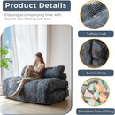 Graphite Grey Foldable SofaBed With Lumbar Support