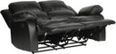 62.5 Inch Black Wall Hugger Recliner Loveseat Modern