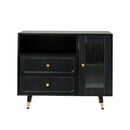 Modern Makeup Vanity Desk with Mirror and Lights, Retractable Design, Black Engineered Wood, 58.50 x 15.80 x 52.30 inches