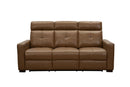 Cara - Sofa With Power Recline, Power Headrest And Power Lumbar - Light Brown