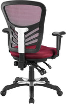 Articulate Ergonomic Red Mesh Office Chair with Adjustable Support
