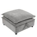 U_Style Double-Layer Cushion Modern Large U-Shaped Modular Sofa, Freely Combinable 6-Seater with Storage Function, Convertible to Sofa Bed, Perfect for Living Rooms, Offices, and Apartments