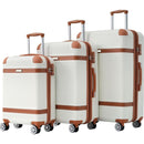Hardshell Luggage Sets 3 Piece double spinner 8 wheels Suitcase with TSA Lock Lightweight 20"24"28"
